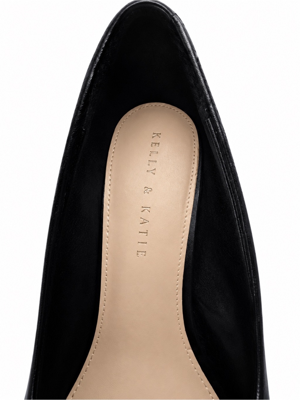 KELLY & KATIE KK-Misha Black Nappa PU Leather Pointed-Toe Stiletto Heels Pumps - Picture 9 of 14